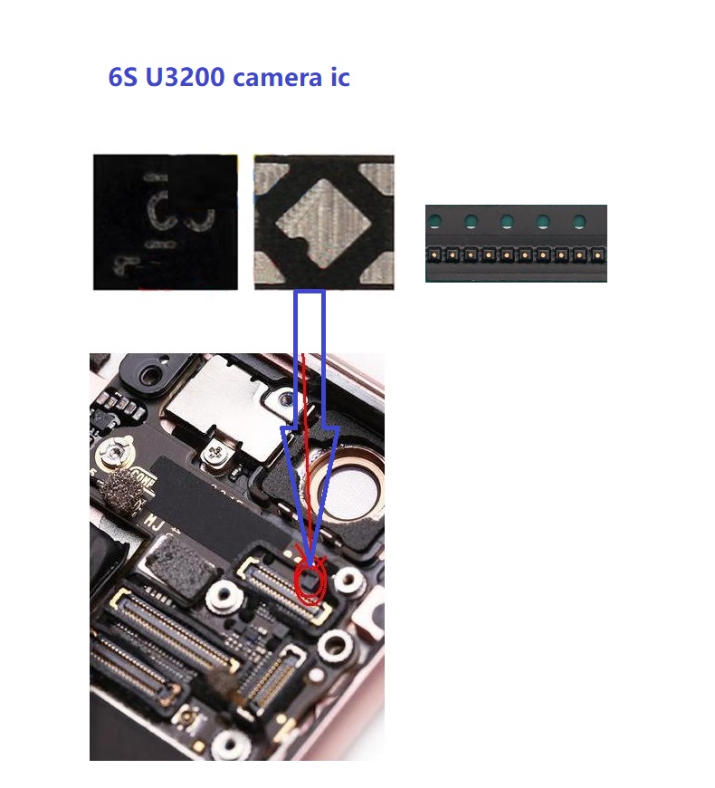 2Pcs New U3200 LP5907SNX-2.85 For iPhone 6S & 6SPlus Camera IC Chip